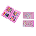 Set 42 Piese de Pictura si Desen, Flippy, Tip Penar, Model Pisicuta, 24.3 x 13 x 3 cm, Roz