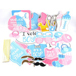 Set 30 de Accesorii pentru Petrecere, Flippy, Props pentru Coltul de Poze, Gender Reveal, Tematica Baby Shower,