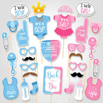 Set 30 de Accesorii pentru Petrecere, Flippy, Props pentru Coltul de Poze, Gender Reveal, Tematica Baby Shower,