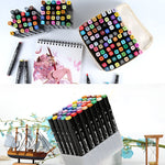 Set Cutie 48 Markere, Flippy, cu Alcool, Artist Markers, Cutie Plastic cu Maner, Multicolor