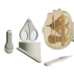 Set 4in1 de Ingrijire Unghii pentru Bebelusi, Flippy, Cutie de Depozitare Dinozaur Transparent, 0-6 Ani, 11.5 x 9 x 3