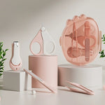 Set 4in1 de Ingrijire Unghii pentru Bebelusi, Flippy, Cutie de Depozitare Dinozaur Transparent, 0-6 Ani, 11.5 x 9 x 3