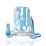 Set 4in1 de Ingrijire Unghii pentru Bebelusi, Flippy, Cutie de Depozitare Texturata, 0-6 Ani, 13.6x8x2 cm, Albastru