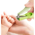 Set 4in1 de Ingrijire Unghii pentru Bebelusi, Flippy, Cutie de Depozitare Tip Borcan, 0-6 Ani, 10 x 7 x 6 cm, Verde