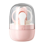 Set 4in1 de Ingrijire Unghii pentru Bebelusi, Flippy, Cutie de Depozitare Tip Borcan, 0-6 Ani, 10 x 7 x 6 cm, Roz