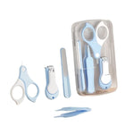 Set 4in1 de Ingrijire Unghii pentru Bebelusi, Flippy, Cutie de Depozitare Transparenta, 0-6 Ani, 13.6x8x2 cm, Albastru