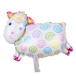 Set 5 Baloane Folie Metalizata, Flippy, Figurine Animale Domestice, 30 cm, Ambalaj Individual, Pai inclus, Umflare cu