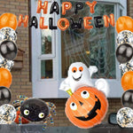 Set 5 Baloane din Folie Metalizata, Flippy, Figurine, Tema Halloween, Pai Inclus, Ambalaj Individual, Umflare cu Aer