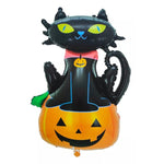 Set 5 Baloane din Folie Metalizata, Flippy, Figurine, Tema Halloween, Pai Inclus, Ambalaj Individual, Umflare cu Aer