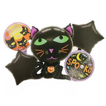 Set 5 Baloane din Folie Metalizata, Flippy, Figurine, Tema Halloween, Pai Inclus, Ambalaj Individual, Umflare cu Aer