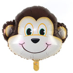 Set 5 Baloane Folie Metalizata, Flippy, Figurine Animale Salbatice, 30 cm, Ambalaj Individual, Pai inclus, Umflare cu