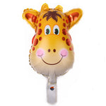 Set 5 Baloane Folie Metalizata, Flippy, Figurine Animale Salbatice, 30 cm, Ambalaj Individual, Pai inclus, Umflare cu