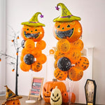 Set 5 Baloane din Folie Metalizata, Flippy, Figurine, Tema Halloween, Pai Inclus, Ambalaj Individual, Umflare cu Aer
