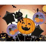 Set 5 Baloane din Folie Metalizata, Flippy, Figurine, Tema Halloween, Pai Inclus, Ambalaj Individual, Umflare cu Aer