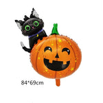 Set 5 Baloane din Folie Metalizata, Flippy, Figurine, Tema Halloween, Pai Inclus, Ambalaj Individual, Umflare cu Aer