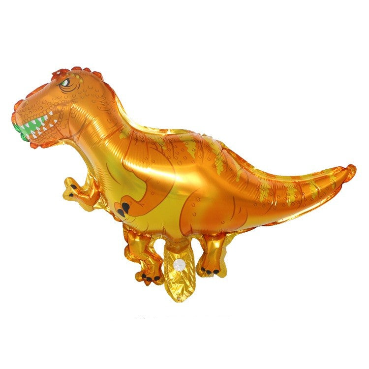 Set 5 Baloane Folie Metalizata, Flippy, Figurine Dinozauri, 30 cm, Ambalaj Individual, Pai inclus, Umflare cu Aer sau