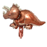 Set 5 Baloane Folie Metalizata, Flippy, Figurine Dinozauri, 30 cm, Ambalaj Individual, Pai inclus, Umflare cu Aer sau