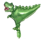 Set 5 Baloane Folie Metalizata, Flippy, Figurine Dinozauri, 30 cm, Ambalaj Individual, Pai inclus, Umflare cu Aer sau