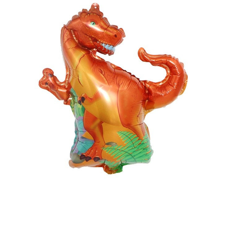Set 5 Baloane Folie Metalizata, Flippy, Figurine Dinozauri, 30 cm, Ambalaj Individual, Pai inclus, Umflare cu Aer sau