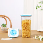 Set 5 Cutii de Depozitare pentru Bucatarie, Flippy, 2 x 600ml, 2 x 1.3L, 1 x 2L, din ABS+PET+Silicon, Capac