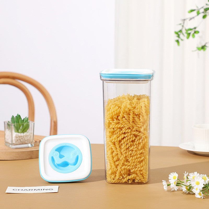 Set 5 Cutii de Depozitare pentru Bucatarie, Flippy, 2 x 600ml, 2 x 1.3L, 1 x 2L, din ABS+PET+Silicon, Capac