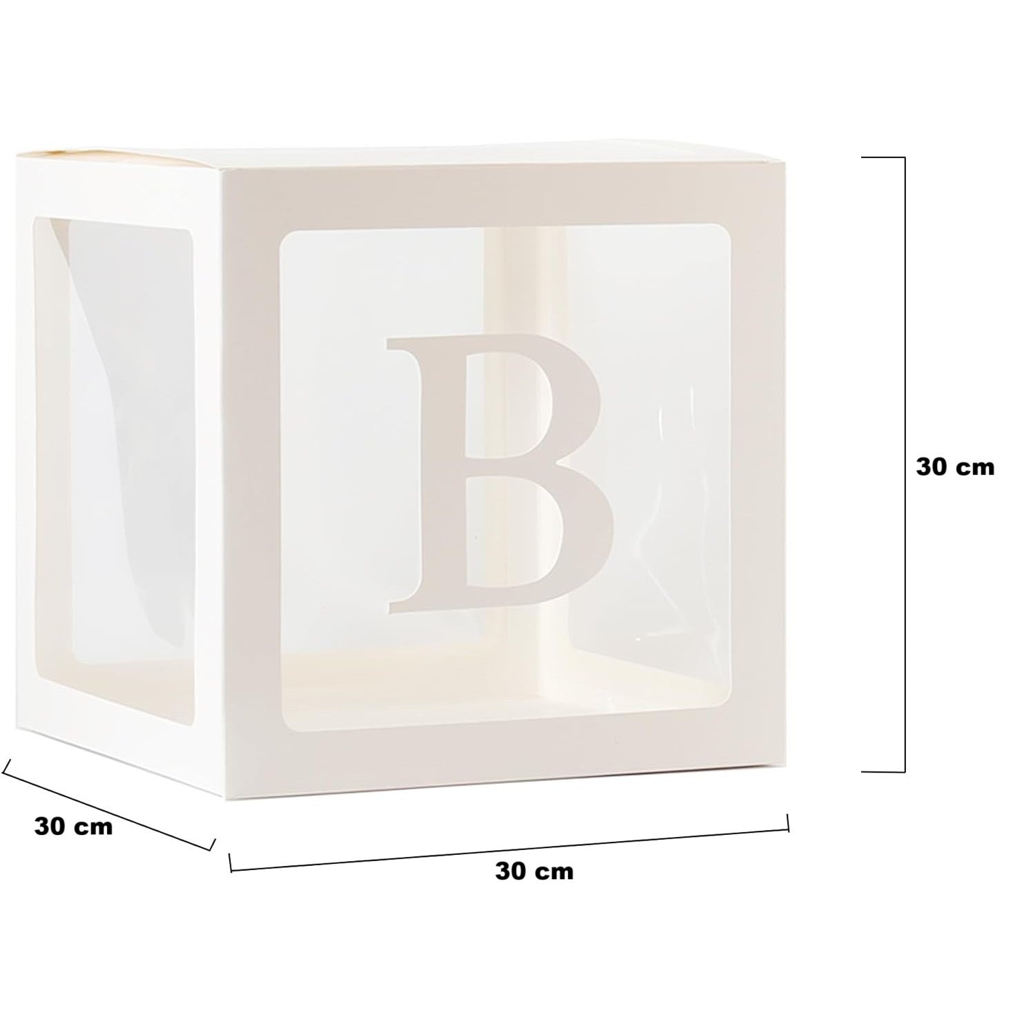 Set 5 Cutii pentru Baloane, Flippy, Model Scris Bride, Tematica Nunta, Cuburi Decorative din Plastic, Accesorii pentru