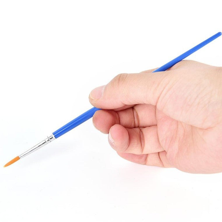 Set 5 Pensule Multifunctionale, Flippy, pentru Pictura pe Fata, Varf Ascutit, 17.5 cm, Albastru
