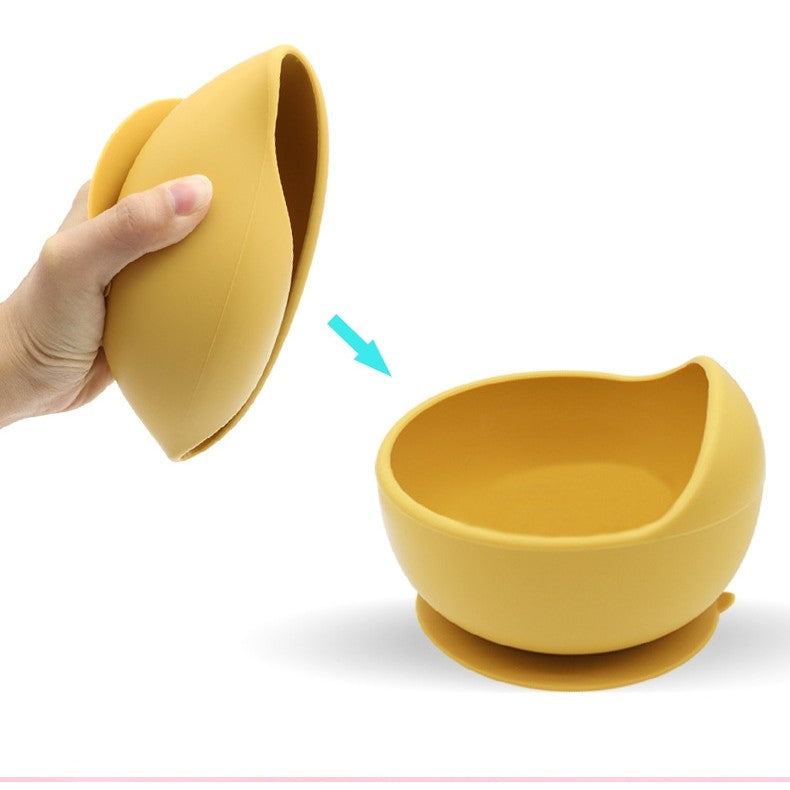 Set 5 piese diversificare bebelusi si copii din silicon Flippy, baveta, farfurie compartimentata cu ventuza, bol cu