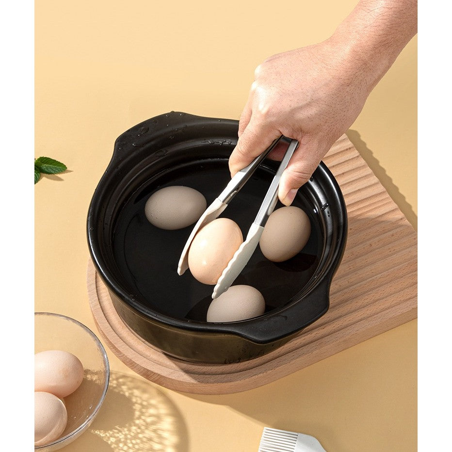 Set 5 Ustensile de Bucatarie, Flippy, din Silicon+Inox, Termorezistente, Antiaderente, 28 x 26 x 2 cm, Alb Ivory