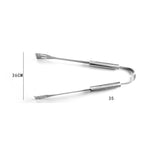 Set 5 Ustensile pentru Gratar, Flippy, din Otel Inoxidabil, Geanta Oxford, Argintiu