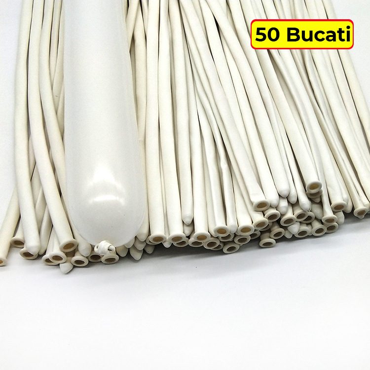 Baloane de Modelaj, Flippy, Set 50 bucati, Model Standard, din Latex, 30 x 1.5 cm, 1.8 g per unitate, pana la 150 cm,