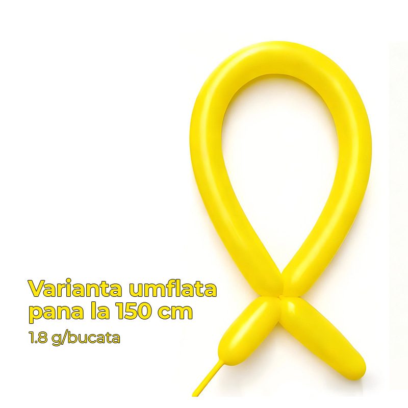 Baloane de Modelaj, Flippy, Set 50 bucati, Model Standard, din Latex, 30 x 1.5 cm, 1.8 g per unitate, pana la 150 cm,