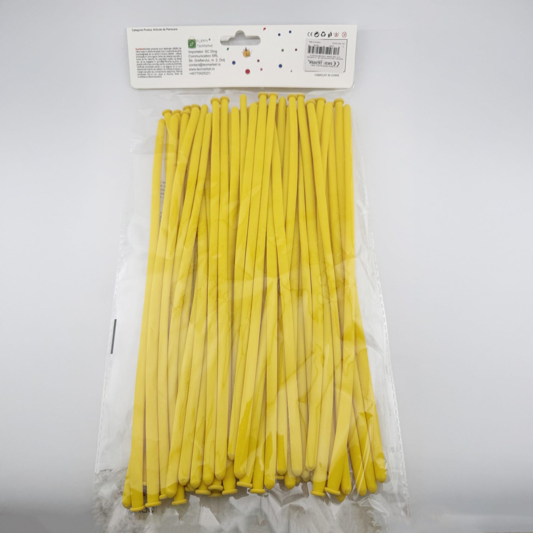 Baloane de Modelaj, Flippy, Set 50 bucati, Model Standard, din Latex, 30 x 1.5 cm, 1.8 g per unitate, pana la 150 cm,