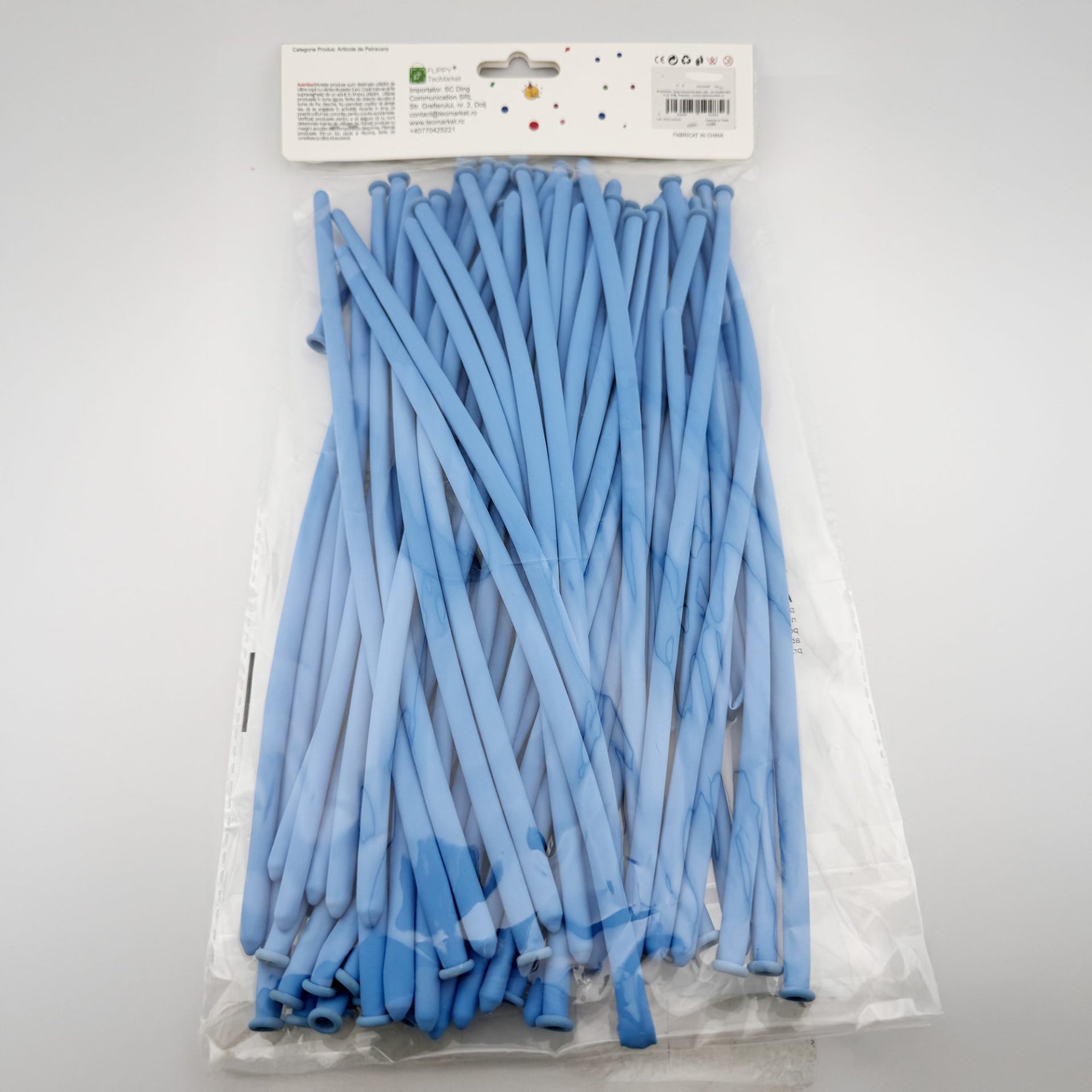 Baloane de Modelaj, Flippy, Set 50 bucati, Model Standard, din Latex, 30 x 1.5 cm, 1.8 g per unitate, pana la 150 cm,