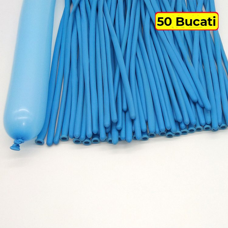 Baloane de Modelaj, Flippy, Set 50 bucati, Model Standard, din Latex, 30 x 1.5 cm, 1.8 g per unitate, pana la 150 cm,