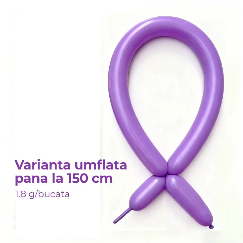 Baloane de Modelaj, Flippy, Set 50 bucati, Model Standard, din Latex, 30 x 1.5 cm, 1.8 g per unitate, pana la 150 cm,