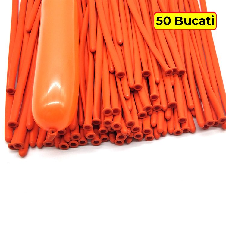 Baloane de Modelaj, Flippy, Set 50 bucati, Model Standard, din Latex, 30 x 1.5 cm, 1.8 g per unitate, pana la 150 cm,