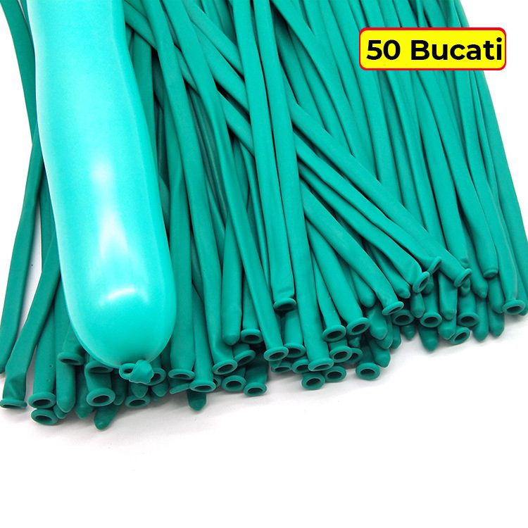 Baloane de Modelaj, Flippy, Set 50 bucati, Model Standard, din Latex, 30 x 1.5 cm, 1.8 g per unitate, pana la 150 cm,