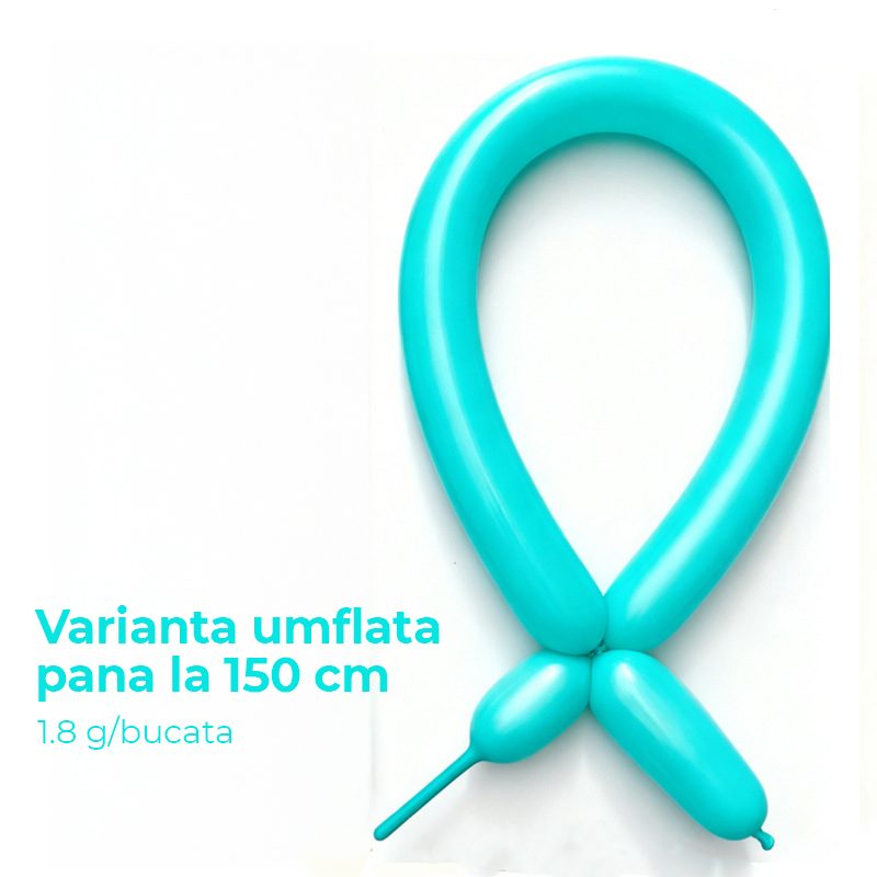Baloane de Modelaj, Flippy, Set 50 bucati, Model Standard, din Latex, 30 x 1.5 cm, 1.8 g per unitate, pana la 150 cm,