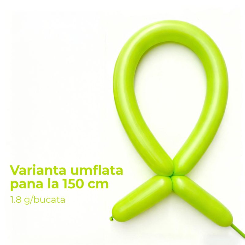 Baloane de Modelaj, Flippy, Set 50 bucati, Model Standard, din Latex, 30 x 1.5 cm, 1.8 g per unitate, pana la 150 cm,
