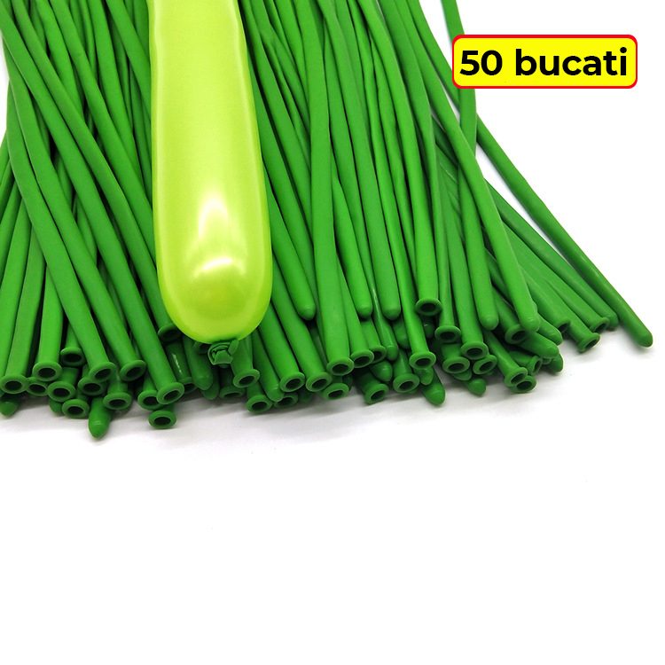 Baloane de Modelaj, Flippy, Set 50 bucati, Model Standard, din Latex, 30 x 1.5 cm, 1.8 g per unitate, pana la 150 cm,