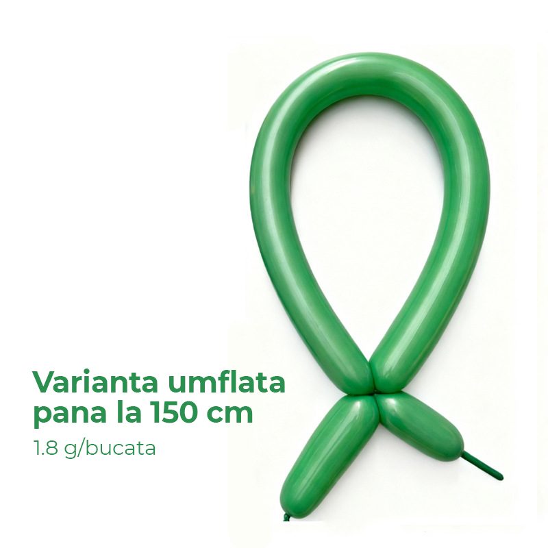 Baloane de Modelaj, Flippy, Set 50 bucati, Model Standard, din Latex, 30 x 1.5 cm, 1.8 g per unitate, pana la 150 cm,