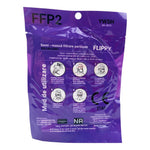 Set 50 bucati Masca de protectie faciala, Flippy®️, de unica folosinta, FFP2 CE 2163, 5 straturi, nesterila, ambalaj