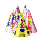 Set 6 Coifuri, Flippy, Petrecere Copii, din Carton, 20 x 13.5 cm, Model 6 Happy Birthday, Multicolor