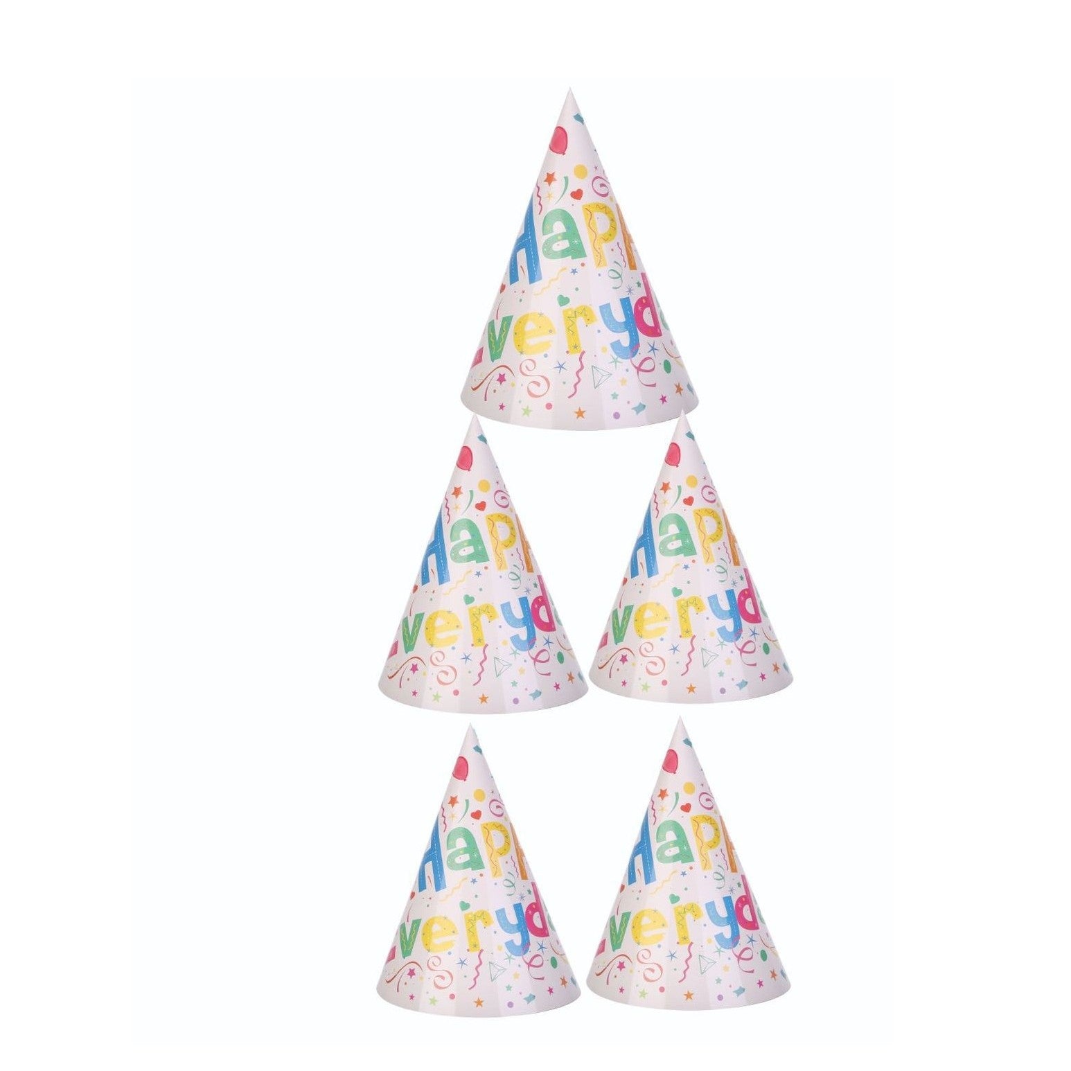 Set 6 Coifuri Happy Everyday, Flippy, pentru Petrecere, 20x14 cm, Multicolor