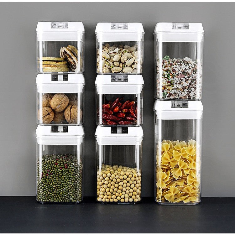 Set 6 Recipiente din Plastic, Flippy, pentru Alimente/Obiecte, Inchidere Ermetica, 2 x 0.5l, 2 x 0.8l, 2 x 1.2l, Capac