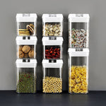 Set 6 Recipiente din Plastic, Flippy, pentru Alimente/Obiecte, Inchidere Ermetica, 2 x 0.5l, 2 x 0.8l, 2 x 1.2l, Capac
