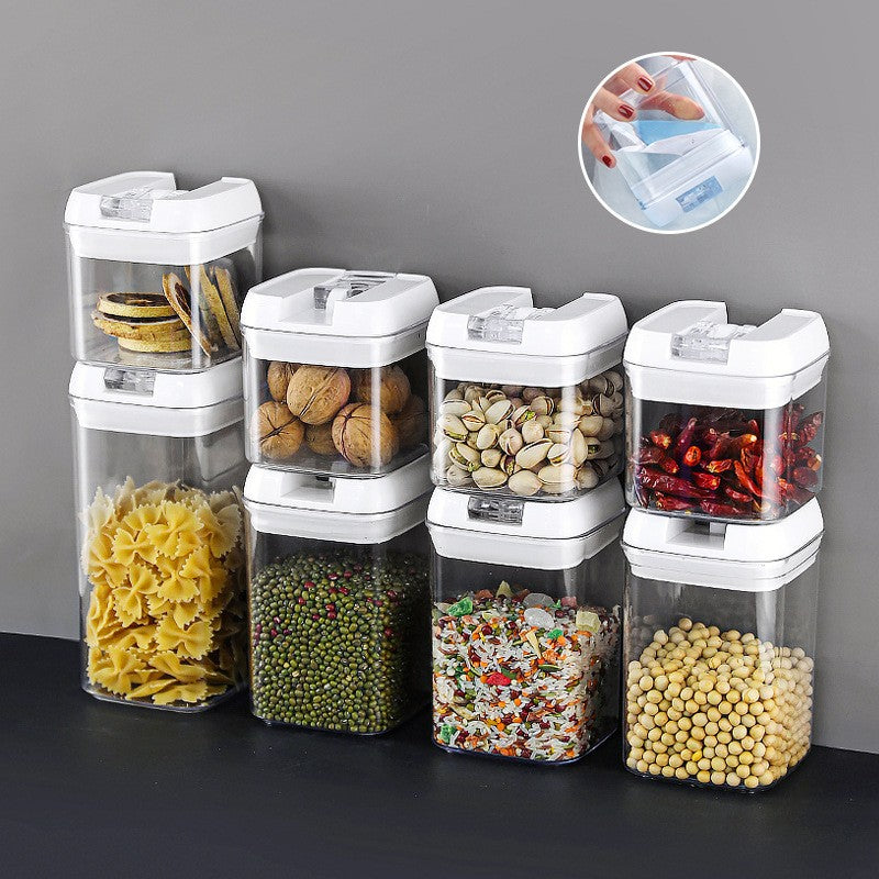 Set 6 Recipiente din Plastic, Flippy, pentru Alimente/Obiecte, Inchidere Ermetica, 2 x 0.5l, 2 x 0.8l, 2 x 1.2l, Capac