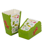 Set 6 Cutii de Popcorn, Flippy, Colectia Dino Park, 9 x 13 cm, din Carton, Multicolor
