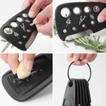 Set 6 in 1 mini ustensile bucatarie Flippy, taietor pizza, cutit, curatator, razatoare, desfacator, presa usturoi,
